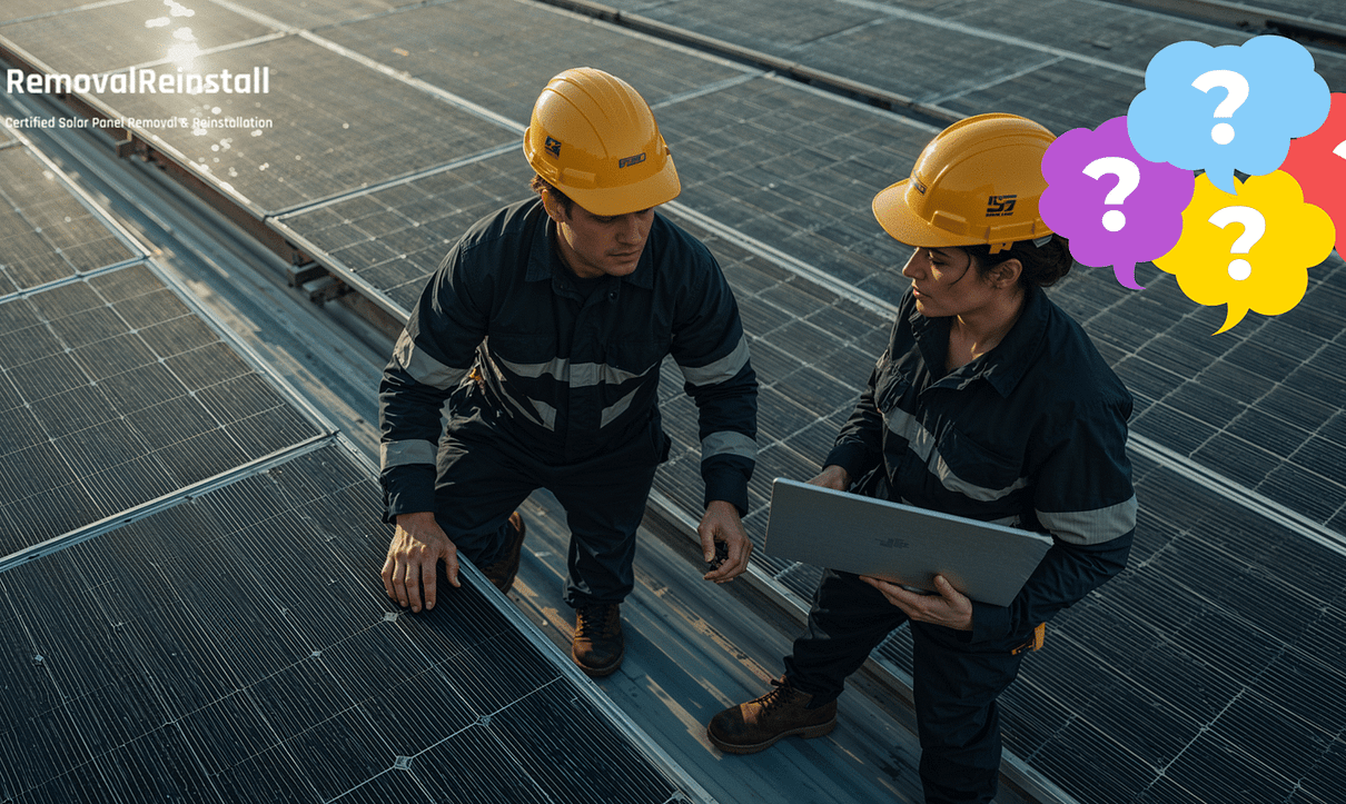 solar panel removal and reinstallation